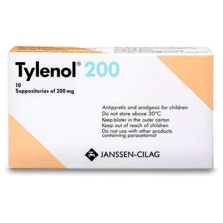 تايلينول 200 مجم 10 تحاميل